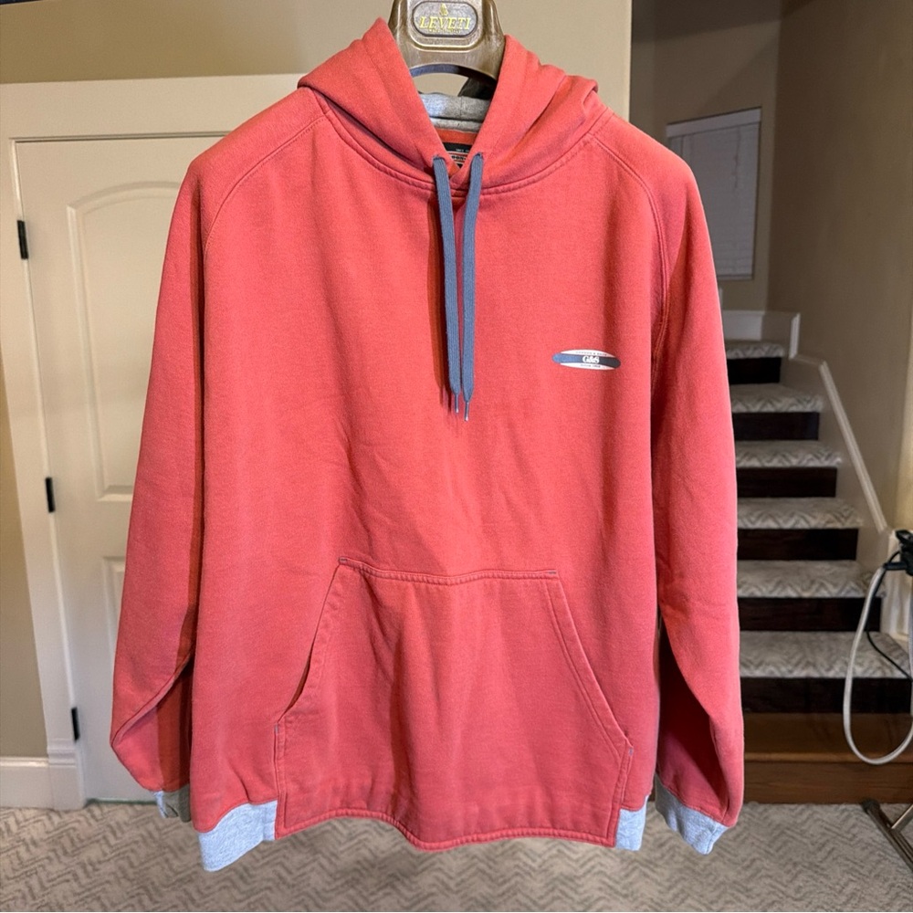 Gordon & Smith Rust Red Hoodie with Gray Accents